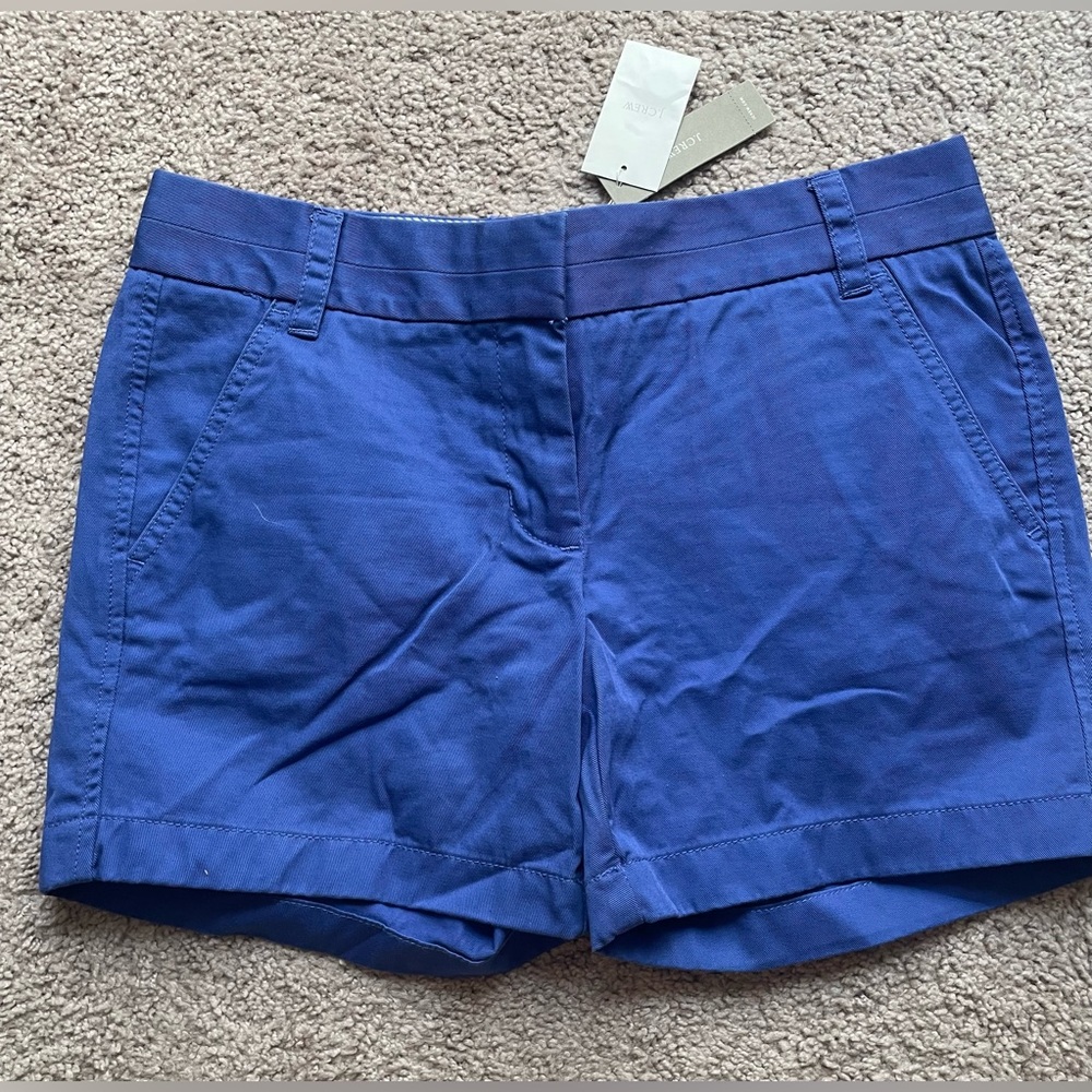 NWT J. CREW ROYAL BLUE CHINO 5” INSEAM SHORTS SIZE 2